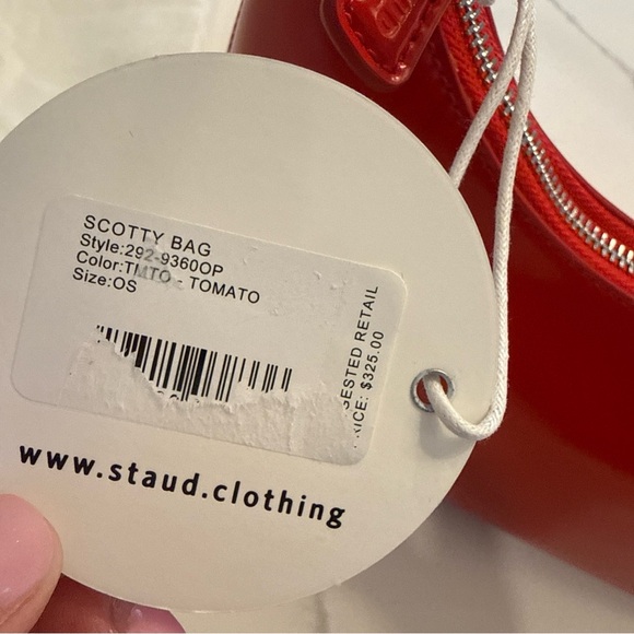 NWT Staud Scotty Bag Tomato Red - Picture 5 of 14